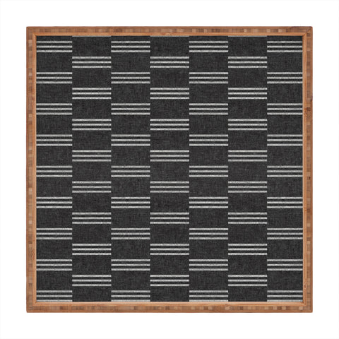 Little Arrow Design Co ella triple stripe charcoal Square Tray