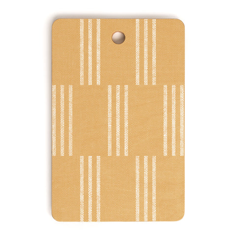 Little Arrow Design Co ella triple stripe dijon Cutting Board Rectangle
