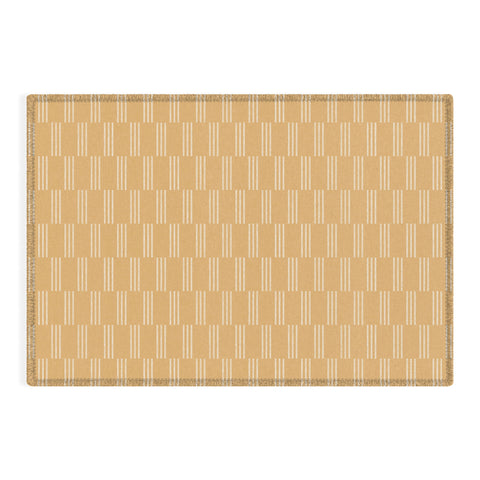 Little Arrow Design Co ella triple stripe dijon Outdoor Rug