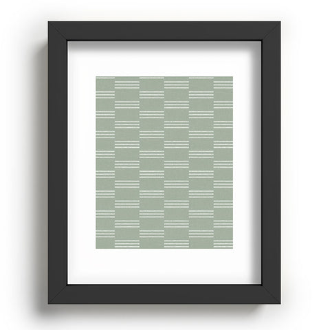 Little Arrow Design Co ella triple stripe sage Recessed Framing Rectangle