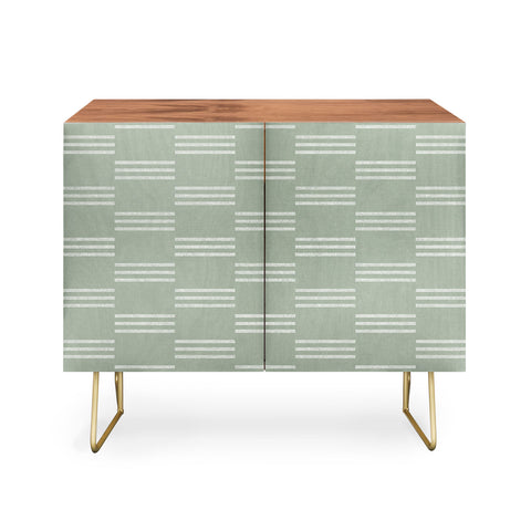 Little Arrow Design Co ella triple stripe sage Credenza