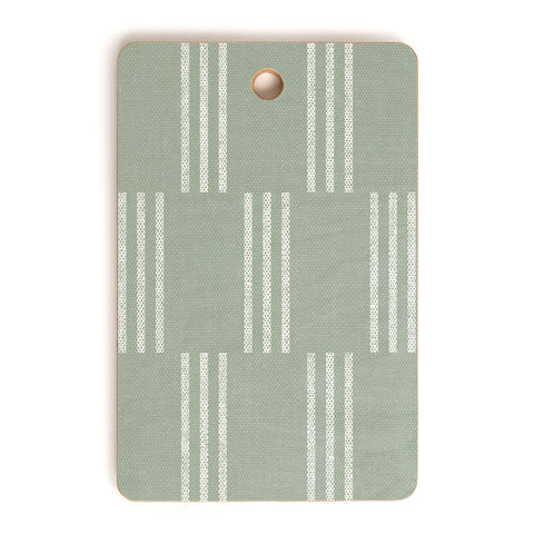 Little Arrow Design Co ella triple stripe sage Cutting Board Rectangle