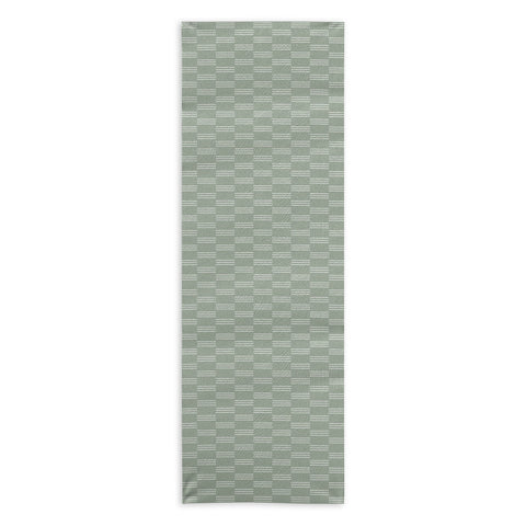 Little Arrow Design Co ella triple stripe sage Yoga Towel