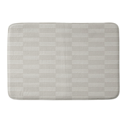 Little Arrow Design Co ella triple stripe stone Memory Foam Bath Mat