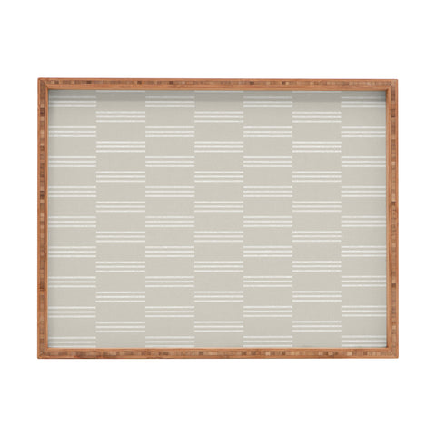 Little Arrow Design Co ella triple stripe stone Rectangular Tray