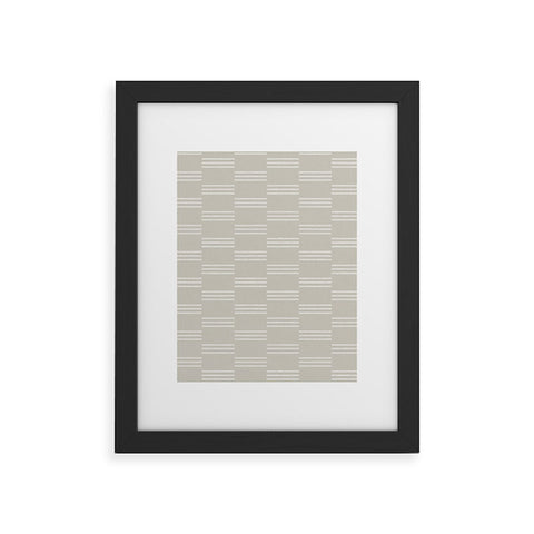Little Arrow Design Co ella triple stripe stone Framed Art Print