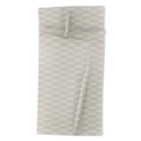Little Arrow Design Co ella triple stripe stone Beach Towel