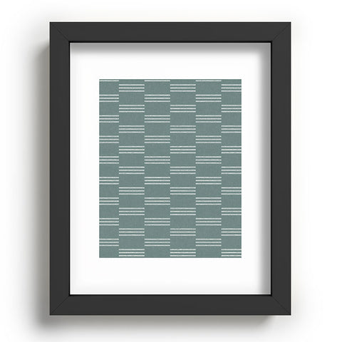 Little Arrow Design Co ella triple stripe teal Recessed Framing Rectangle