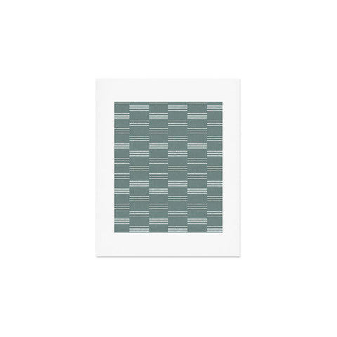 Little Arrow Design Co ella triple stripe teal Art Print
