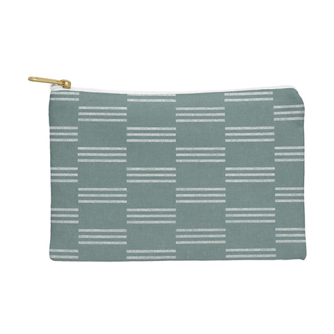 Little Arrow Design Co ella triple stripe teal Pouch