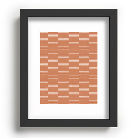 Little Arrow Design Co ella triple stripe terracotta Recessed Framing Rectangle