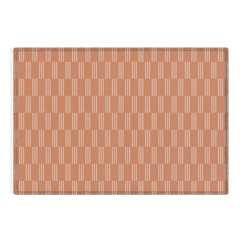 Little Arrow Design Co ella triple stripe terracotta Outdoor Rug