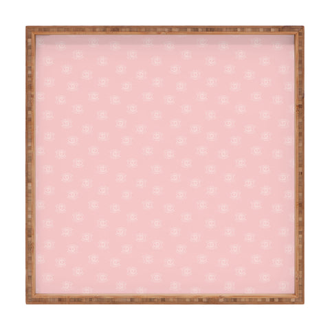 Little Arrow Design Co eyes on pink Square Tray