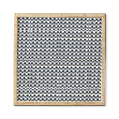Little Arrow Design Co Fair Isle Blue Framed Wall Art