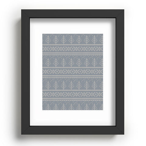 Little Arrow Design Co Fair Isle Blue Recessed Framing Rectangle