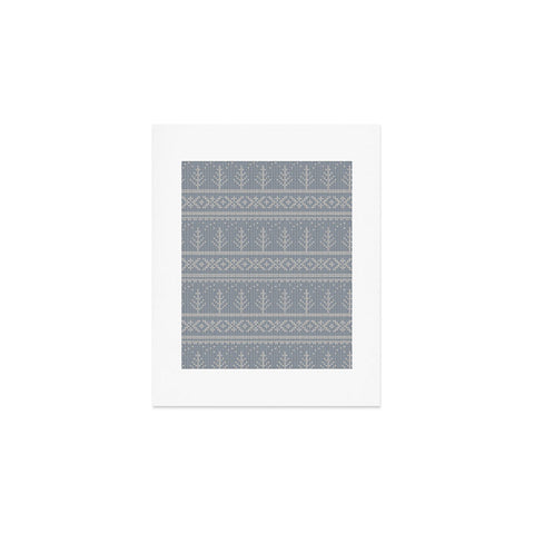 Little Arrow Design Co Fair Isle Blue Art Print