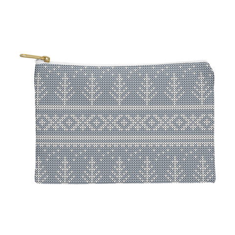 Little Arrow Design Co Fair Isle Blue Pouch