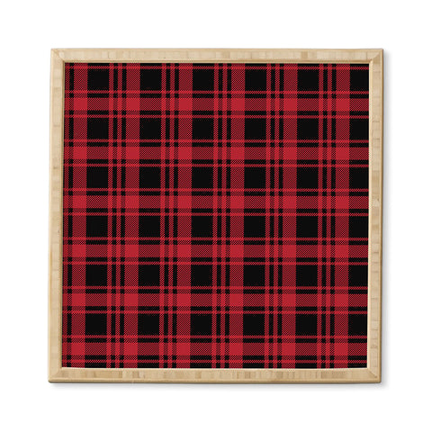 Little Arrow Design Co fall plaid Framed Wall Art