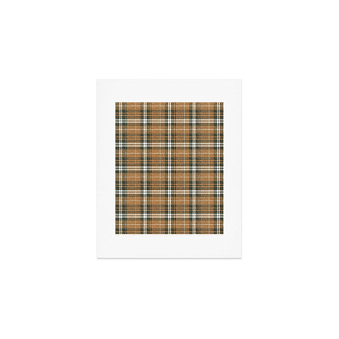 Little Arrow Design Co fall plaid brown olive Art Print