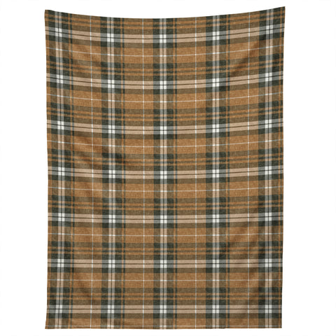 Little Arrow Design Co fall plaid brown olive Tapestry