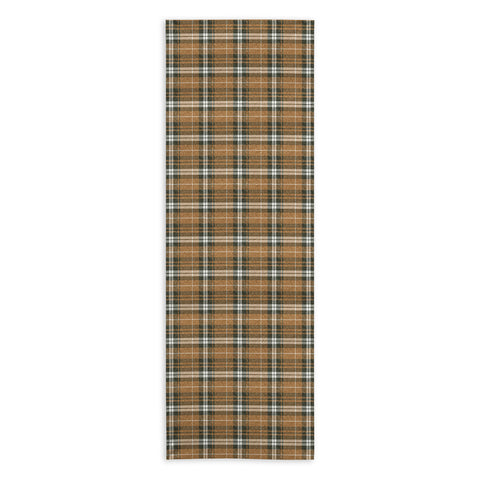 Little Arrow Design Co fall plaid brown olive Yoga Towel