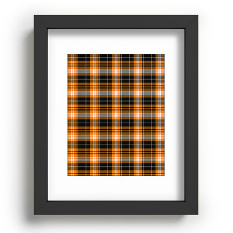 Little Arrow Design Co fall plaid orange and black Recessed Framing Rectangle