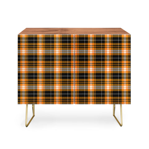 Little Arrow Design Co fall plaid orange and black Credenza