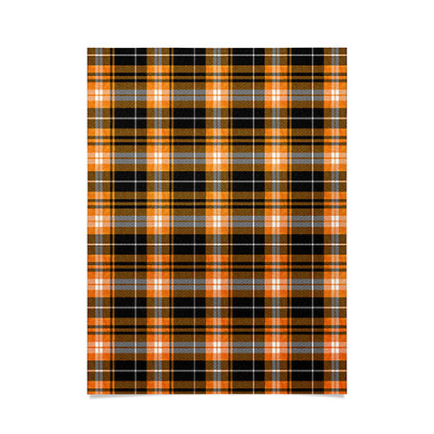 Little Arrow Design Co fall plaid orange and black Poster