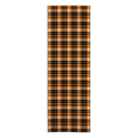 Little Arrow Design Co fall plaid orange and black Yoga Towel