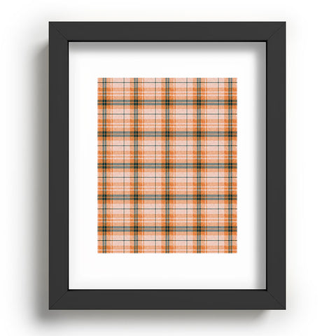 Little Arrow Design Co fall plaid orange dark teal Recessed Framing Rectangle