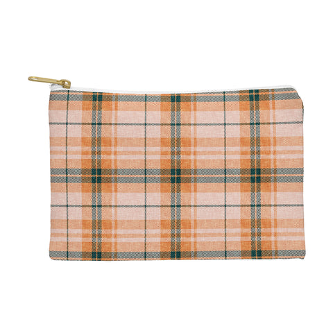 Little Arrow Design Co fall plaid orange dark teal Pouch