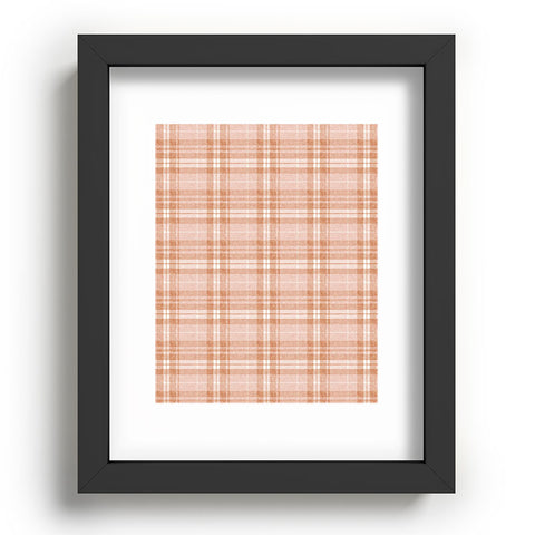 Little Arrow Design Co fall plaid peach Recessed Framing Rectangle