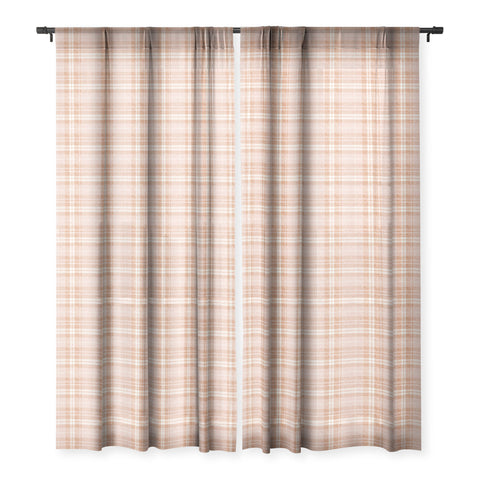 Little Arrow Design Co fall plaid peach Sheer Non Repeat