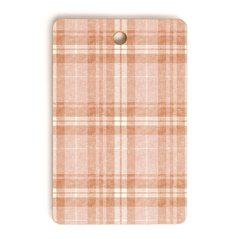 Little Arrow Design Co fall plaid peach Cutting Board Rectangle