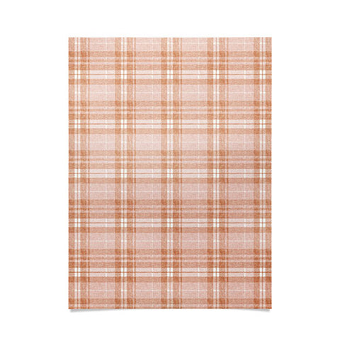 Little Arrow Design Co fall plaid peach Poster