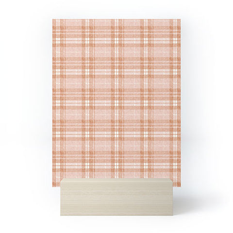 Little Arrow Design Co fall plaid peach Mini Art Print