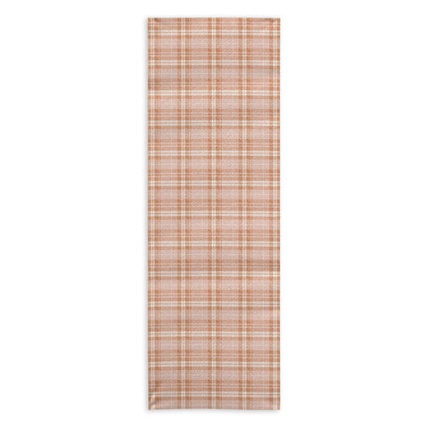Little Arrow Design Co fall plaid peach Yoga Towel