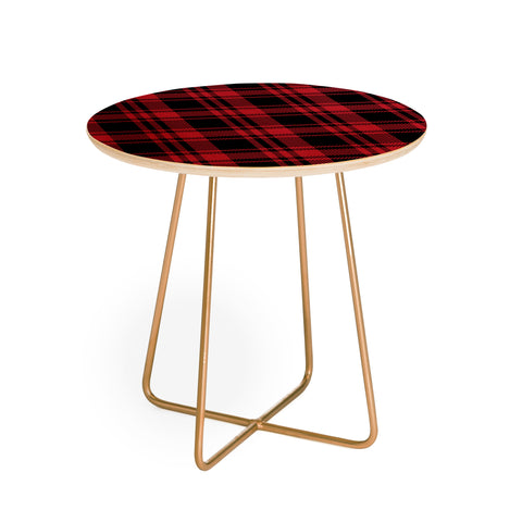 Little Arrow Design Co fall plaid Round Side Table