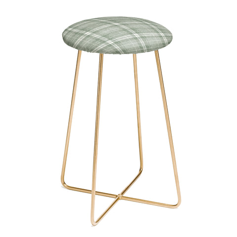 Little Arrow Design Co fall plaid sage Counter Stool