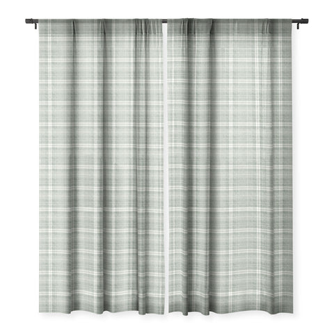 Little Arrow Design Co fall plaid sage Sheer Non Repeat