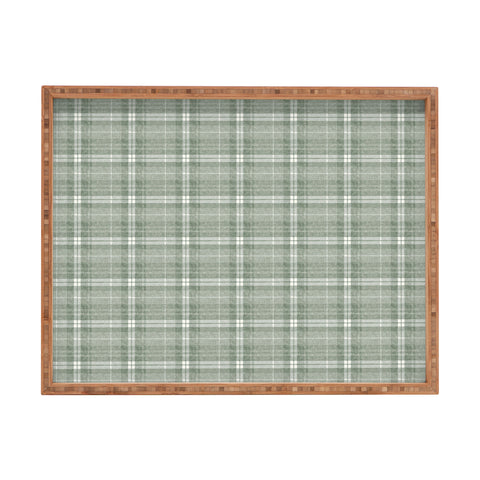 Little Arrow Design Co fall plaid sage Rectangular Tray