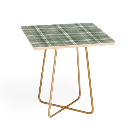 Little Arrow Design Co fall plaid sage Side Table