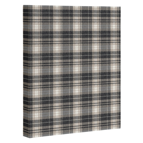 Little Arrow Design Co fall plaid tan neutrals Art Canvas