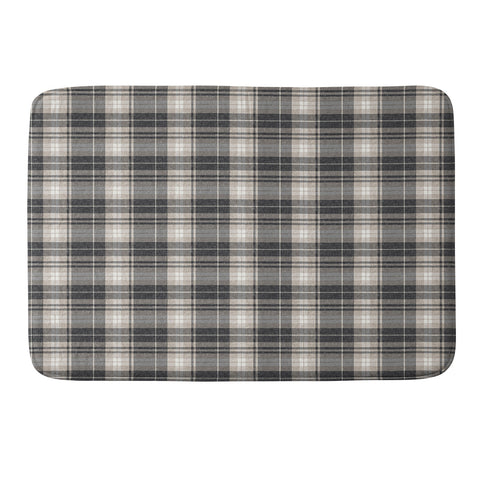 Little Arrow Design Co fall plaid tan neutrals Memory Foam Bath Mat