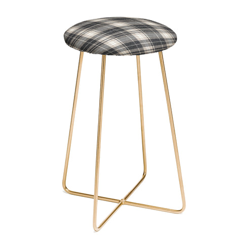 Little Arrow Design Co fall plaid tan neutrals Counter Stool