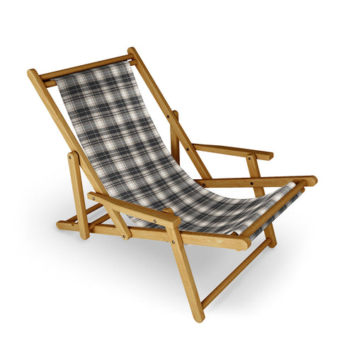 Little Arrow Design Co fall plaid tan neutrals Sling Chair