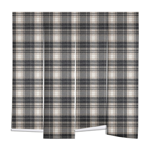 Little Arrow Design Co fall plaid tan neutrals Wall Mural