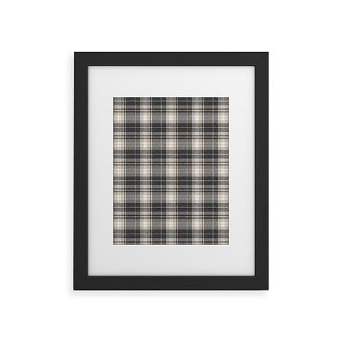 Little Arrow Design Co fall plaid tan neutrals Framed Art Print