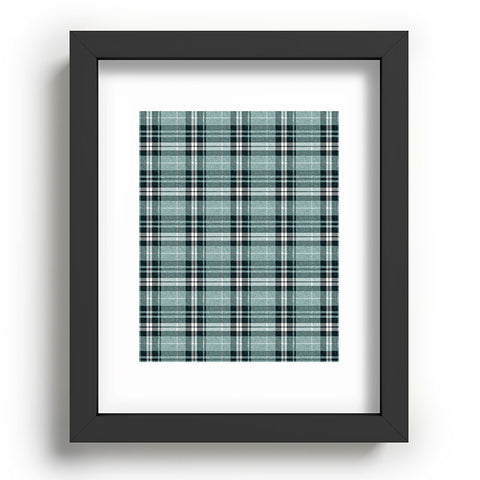 Little Arrow Design Co fall plaid teal Recessed Framing Rectangle