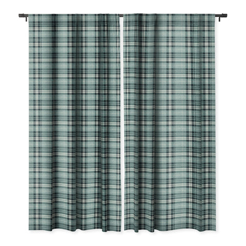 Little Arrow Design Co fall plaid teal Blackout Non Repeat